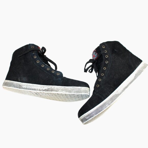 Speed And Strength Black Nine Distressed Styling Moto Sport High-Tops Size 12 main image 5